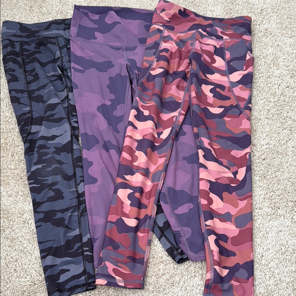 Girls Camouflage Leggings Set